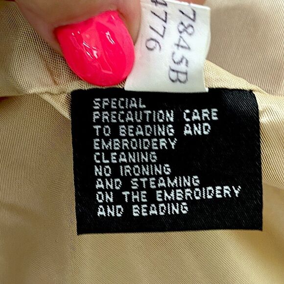 Stunning Moshita Beige Blazer Size 12 Beautiful Jacket Long Line NWOT - Picture 11 of 11